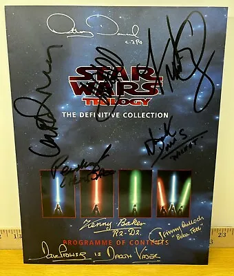 Star Wars Original Movie Program Cast Signed By 10 Mark Hamill VTG Autographed • $800