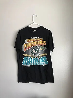 Florida Marlins 1997 World Series  T Shirt Large Vintage Baseball Beisbol Miami • $40