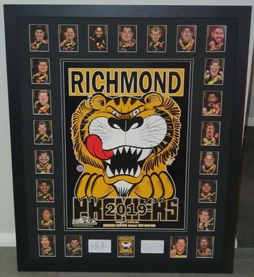 $1900 • Buy Richmond 73, 80, 17, 19 & 20 Premiership Weg Poster & Weg Card Set *Signed*