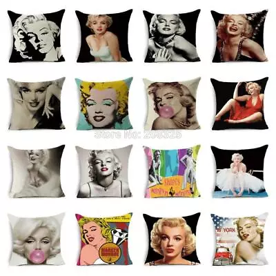  Marilyn Monroe Polyester Cushion Cover Classic Throw Pillow Cover For Home • $8.79