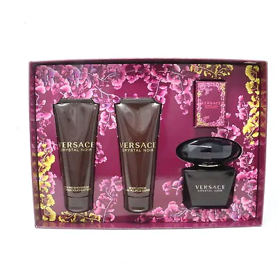 Versace Crystal Noir Eau De Toilette 4-Pcs Set  / New With Box • $94.99
