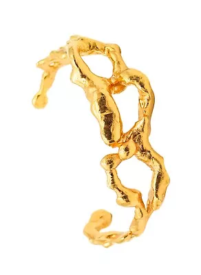 Jean Mahie 1970 Paris Sculptural Cuff Bracelet In Solid 22Kt Yellow Gold • $18500