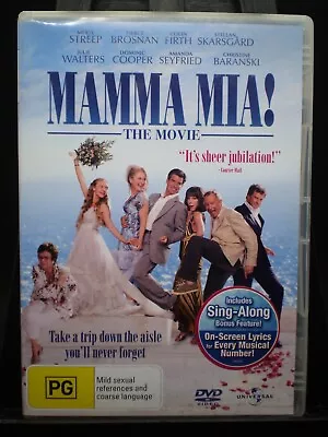 Mamma Mia! The Movie DVD (ABBA/Musical/Sing-Along/Meryl Streep)  REG 4  PAL  *B • $4