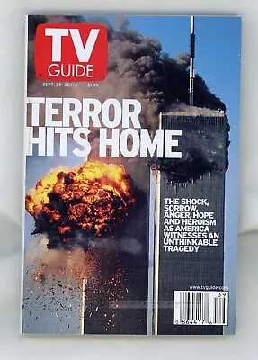 Excellent Vintage TV Guide 9-29-2001 World Trade Center Event Mint Condition VTG • $12.99