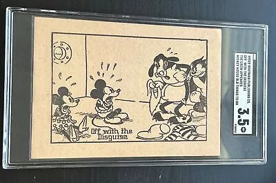 1930s Mickey Mouse Minnie SGC 3.5 Whitman Publishing Dual Sided Card • $119.99