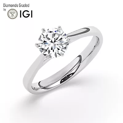 950 Platinum  IGI F/VS1  2.20 Carat Lab-Grown Round Diamond Engagement Ring • £1430