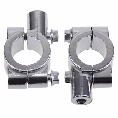 7/8  22mm Motorcycle Handle Bar Handlebar Mirror Adaptor Clamp On Mount Bracket • $9.16