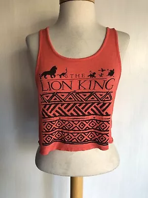 THE LION KING Official Women's Disney Crop Top Midriff Tank Top T-Shirt Sz Small • $16.99