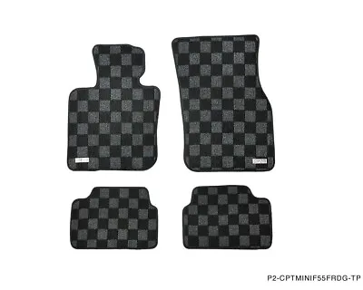 P2M FRONT & REAR Checkered Floor Mats For Mini Cooper (F57) Convertible 16-22 • $95