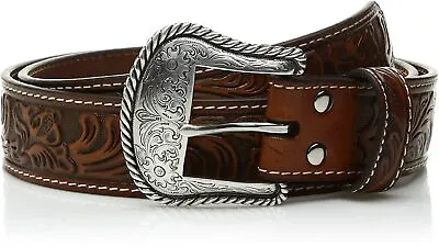 Nocona Mens Floral Embossed Western Leather Belt • $35