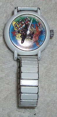 Vintage Quintel Airplane Flying Over Map Bubble Glass Windup Wristwatch Runs • $24.99