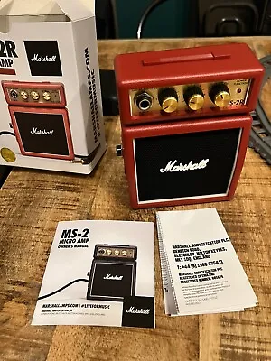 £25 • Buy Marshall MS-2R Micro Amp (red) Mini Electric Guitar Amplifier Battery-power MS2