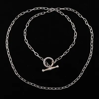 Penny Preville 18K Paper Clip Chain Diamond Toggle Necklace • $3500