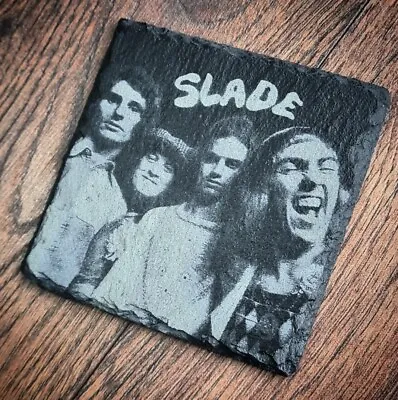£8 • Buy Slade Rock Band Noddy Holder Coaster Laser Engraved Coffee Tea Gift 