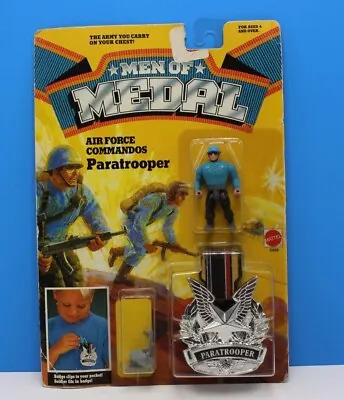 Vintage 1988 Mattel Men Of Medal Moc Action Figure Air Force Paratrooper • $49.95