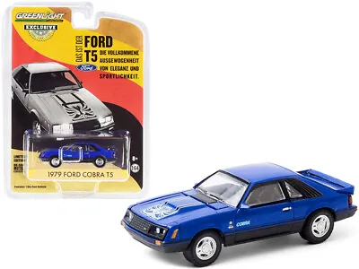 1979 Ford Cobra T5 Blue Glow Hobby Exclusive 1:64 Diecast Model Greenlight 30205 • $8.95