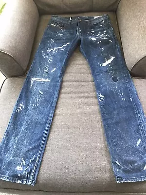 Mens Diesel Safado Straight Blue Jeans 31x32 • $50