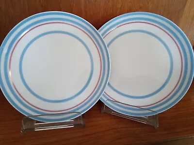 Pair Of Striped Jamie Oliver By Queens 19cm Plates • £12