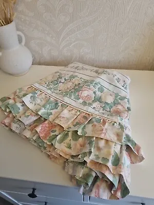 Vintage Frilly Dorma Single Duvet Cover Floral Rose Cottage Core Chintz • £14.99