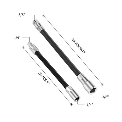 2pcs Flexible Extension Bars Long Socket 6  8  Ratchet Flex 1/4  & 3/8  Drive • $7.48