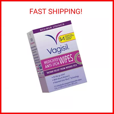 Vagisil Anti-Itch Medicated Feminine Intimate Wipes For Women Maximum Strength • $6.98