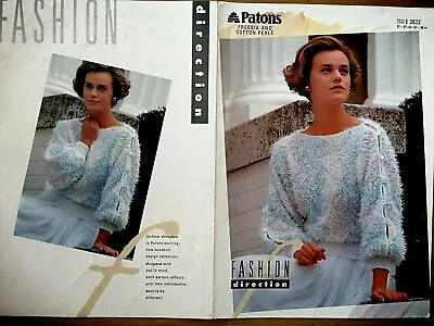 Patons Freesia And Cotton Perle KNITTING PATTERN Women Sweater • £0.85