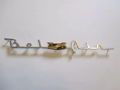 Chrome Chev Belair Badge 53 54 New 1953 1954 Chevrolet Emblem Bel Air Script • $85.99