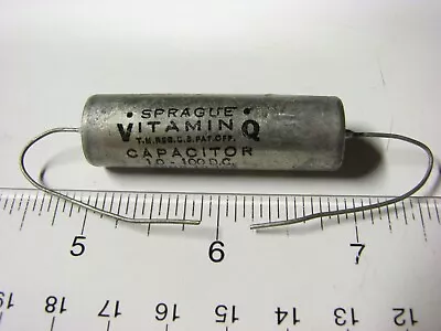 Sprague Vitamin-Q 1.0uF 100vdc Oil 'Air' Tone Capacitor - Fender/Guitar/Tube Amp • $12.95