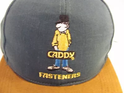 Caddy Fasteners Hat Mens Blue Vintage Adjustable Ball Cap Vtg USA Logo Snapback • $14.14