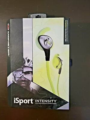 Monster ISport Intensity Ear Buds Sports Headphones Neon Green #128949-00 (NOB) • $30