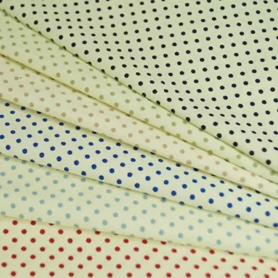 100% Poplin Cotton Fabric Rose & Hubble 3mm Polka Dots Spots • £3.60