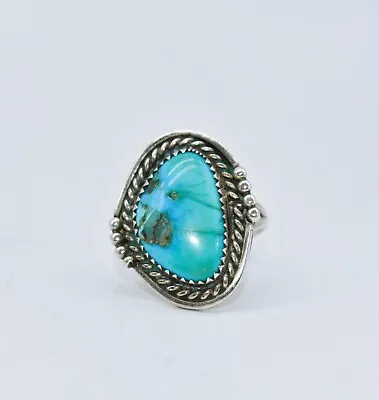 William Anderson Navajo Turquoise Sterling Silver Ring Size 8 • $72