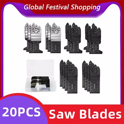 $31.37 • Buy 20pcs Saw Blades Oscillating Multi Tool Dewalt Makita Metal Wood Carbide Blade