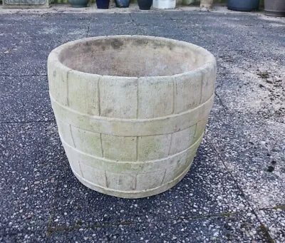 Cotswold Studios Stone Garden Half Barrel Planter Plant Pot Model U22 • £40