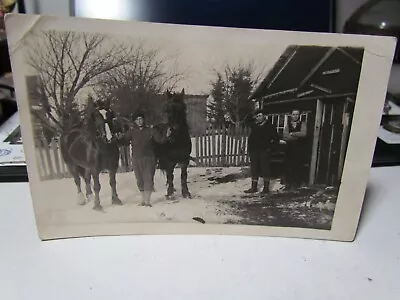 Vintage Rppc Logging Postcard Draft Horse's....... • $10