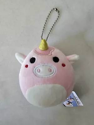 3” Takashoji Cute Pink Unicorn Ballchain Key Chain Plush Round 1 • $4.75