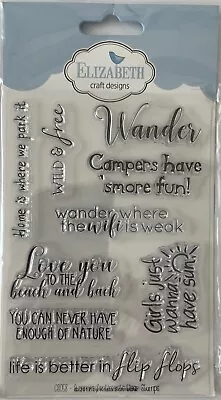 Camp & Summer Elizabeth Craft Designs Clear Stamp Sets • $9