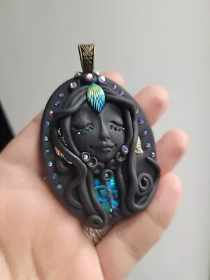 Abalone Shell Goddess Necklace Pendant • £30