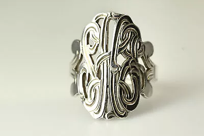 925 Sterling Silver Unmarked Monogram Ring 4 Grams Size7.75 (RIN8042) • $26.10