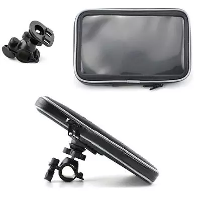 Motorcycle Handlebar Mount & Waterproof Case For 6'' & 7'' Inch Sat Nav Bike • $31.66