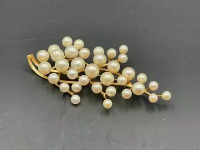 Vintage Ming's Hawaii 14kt Gold Cluster Pearls Brooch Pin. • $1595