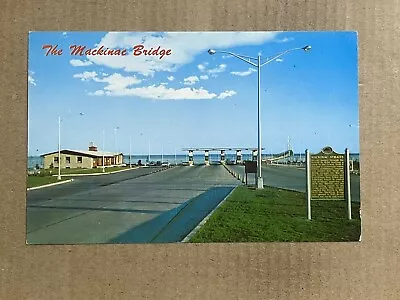 Postcard Mackinac Bridge Toll Gate Lake Michigan MI Vintage PC • $4.99