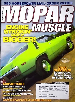 Mopar Muscle Magazine February 2005 Volume 18 Number 2 • $4.87