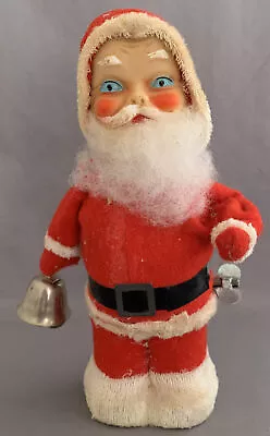 Vintage Alps Key Wind Up Mechanical Santa Claus Bell Ringer Working • $100