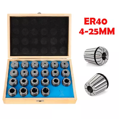 22Pcs ER40 Collet Chuck Set CNC Milling Lathe Tool TOOL HOLDER SET Professional • £80.85