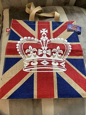 Union Jack Hessian Jute Bag • £6