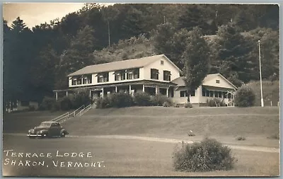 Sharon Vt Terrace Lodge Inn Vintage Real Photo Postcard Rppc • $19.99