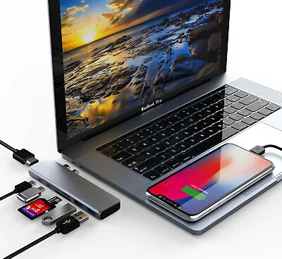 For Macbook Pro 7 In 1 Hub Type C USB 3.1 To USB-C 4K HDMI USB 3.0 Adapter Dock • $21.99