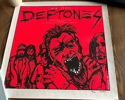SIGNED/#d Deftones Jermaine Rogers Original Concert Poster 139/200. Size 20 X20  • $100