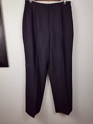 Amanda Smith 100% Wool Dress Pants High Waist Size 16 X 30  NEW Black  • $18